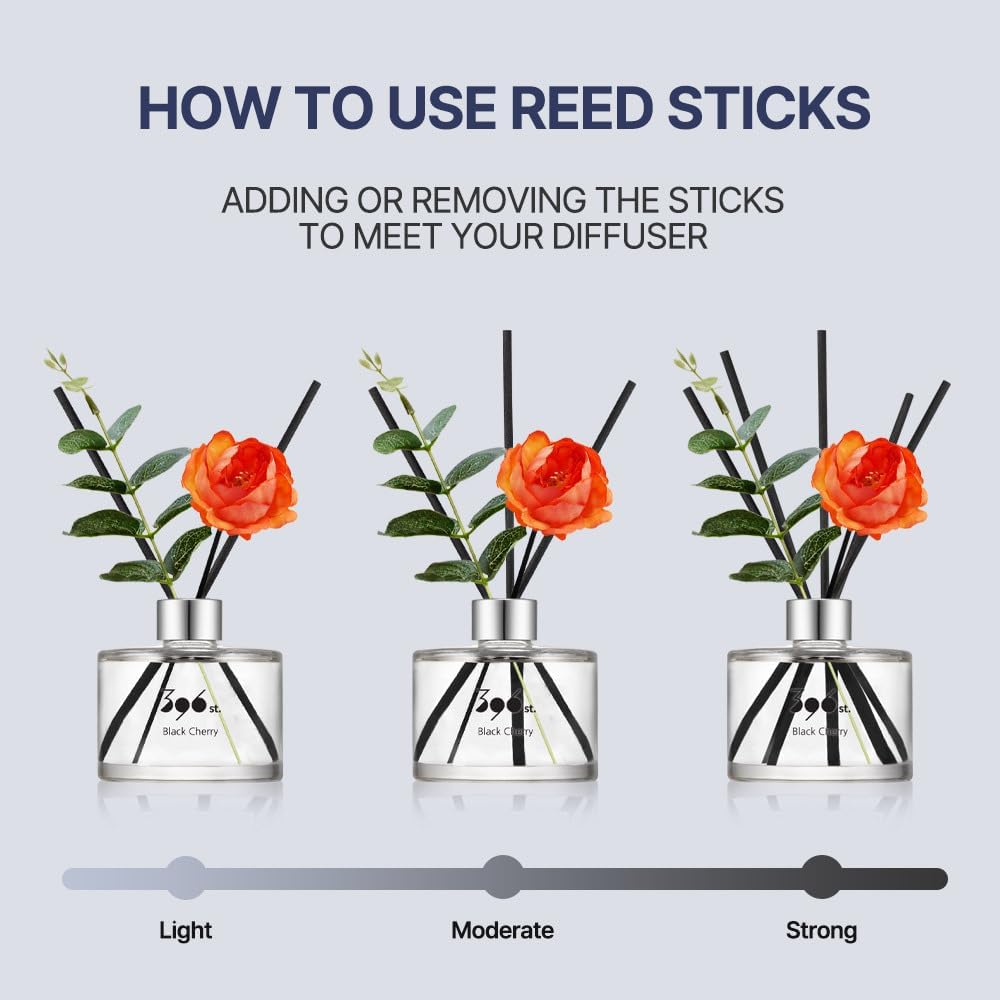396 st. Rose Flower Reed Diffuser, Vanilla Lavender, 200ml(6.7oz) / Reed Diffuser Sets, Home Fragrance, Scented Oils, Home & Bathroom Décor