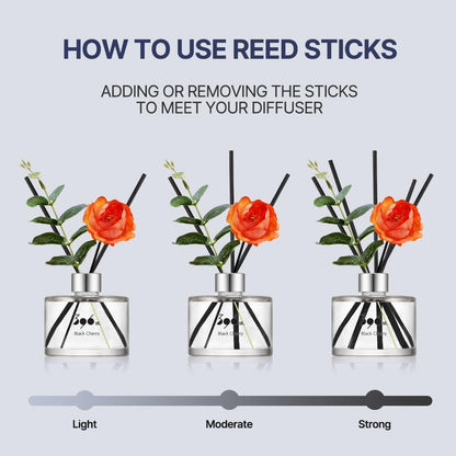 396 st. Rose Flower Reed Diffuser, Vanilla Lavender, 200ml(6.7oz) / Reed Diffuser Sets, Home Fragrance, Scented Oils, Home & Bathroom Décor