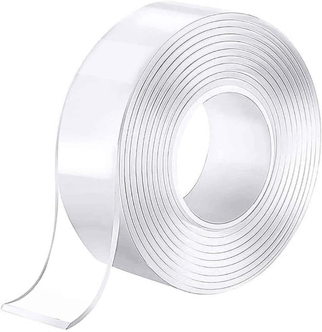 Double Sided Adhesive Nano Tape,Transparent Strong Washable Adhesive Traceless Gel Tape,Removable and Reusable Sticky Anti Slip Tape for Home,Wall,Room,Office Decor (9.84 FT)