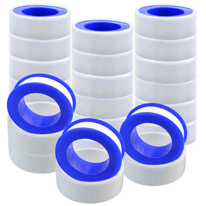 30 Rolls Thread Seal Tapes, Teflon Tape 1/2 PTFE Pipe Sealant Tape Industrial Thread Sealants Plumbers Thread Tape for Leak Water, Plumbers, Plumbing, Air Head, Thread Pipe, 1/2" x394" White