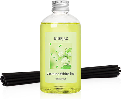 3 Pack Fragrance Reed Diffuser, 50ML Lavender Jasmine Lemongrass Aromatherapy Diffuser Set with 12 Black Fiber Sticks,Air Freshener for Bedroom Bathroom Office, 8.2X 6.6X 2.1 inch
