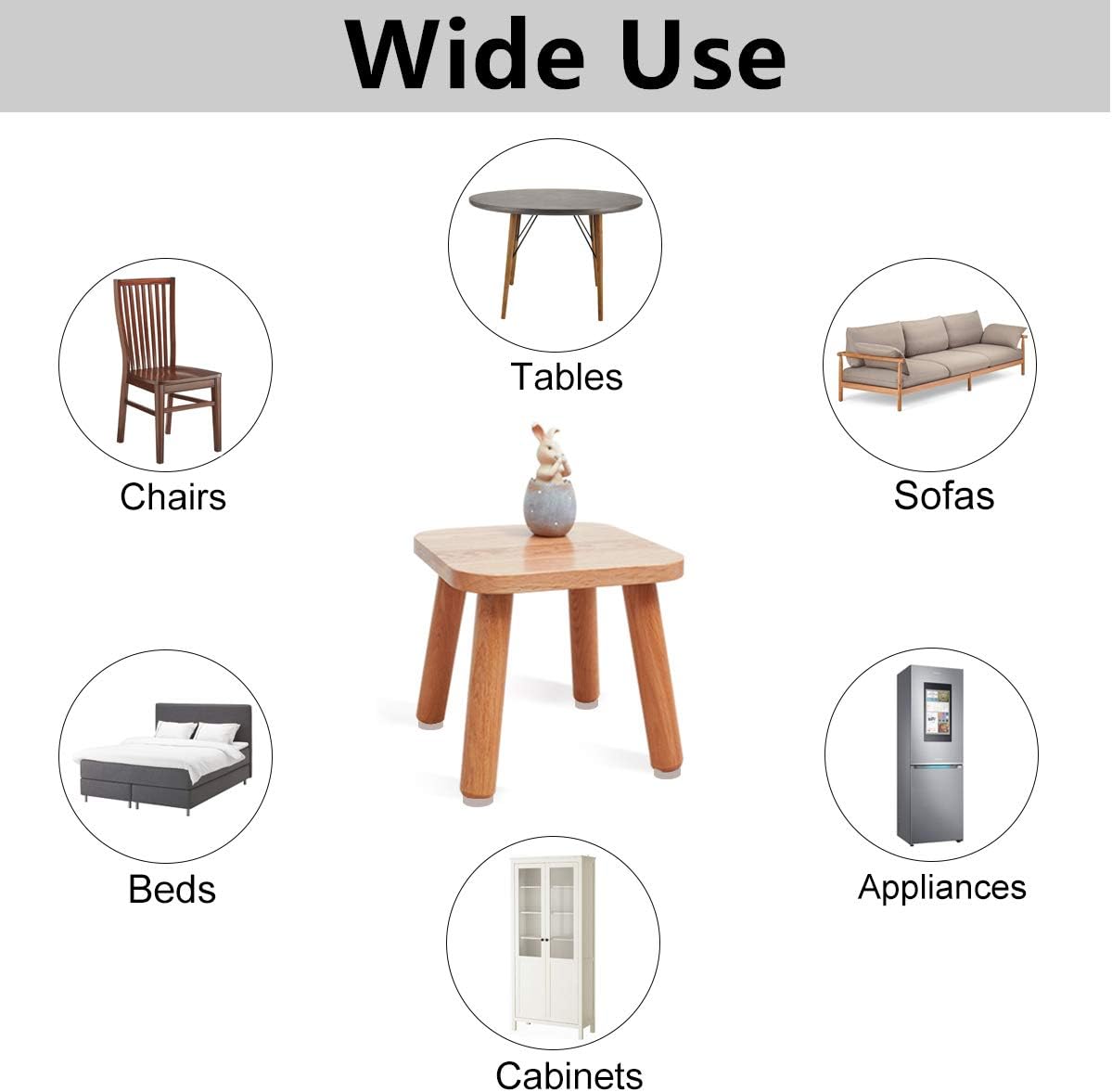Felt Furniture Pads 300 Pieces, Furniture Pads for Hardwood Floors, Felt Pads for Chair Legs Furniture, Floor Protectors for Furniture Black