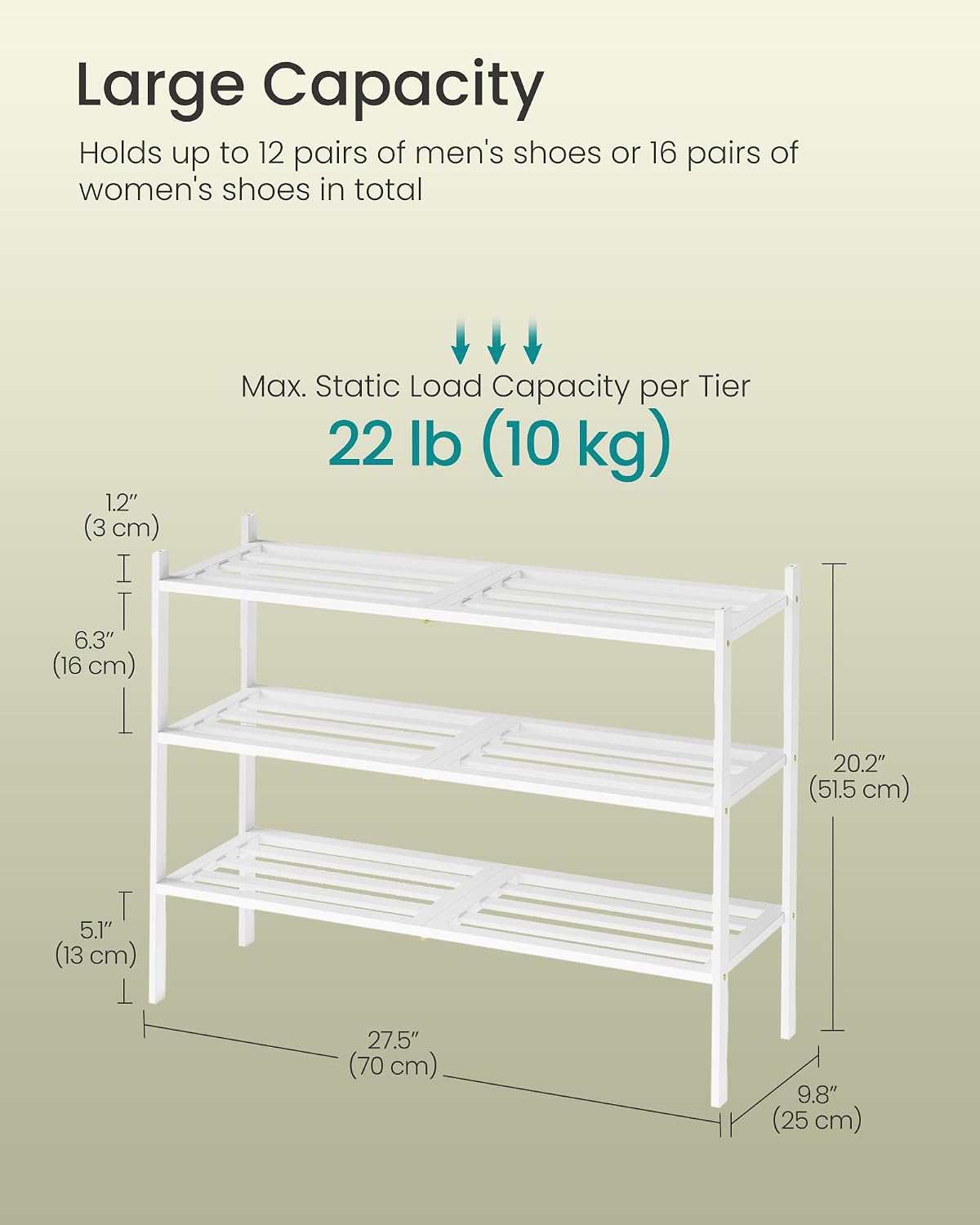 SONGMICS Bamboo Shoe Rack for Closet, Stackable Shoe Oragnizer with Modular Structure, Space-Saving Free Standing Shelf for Entryway Bedroom, 2-Tier, Holds 9-12 Pairs, Natural Color ULBS052YL01