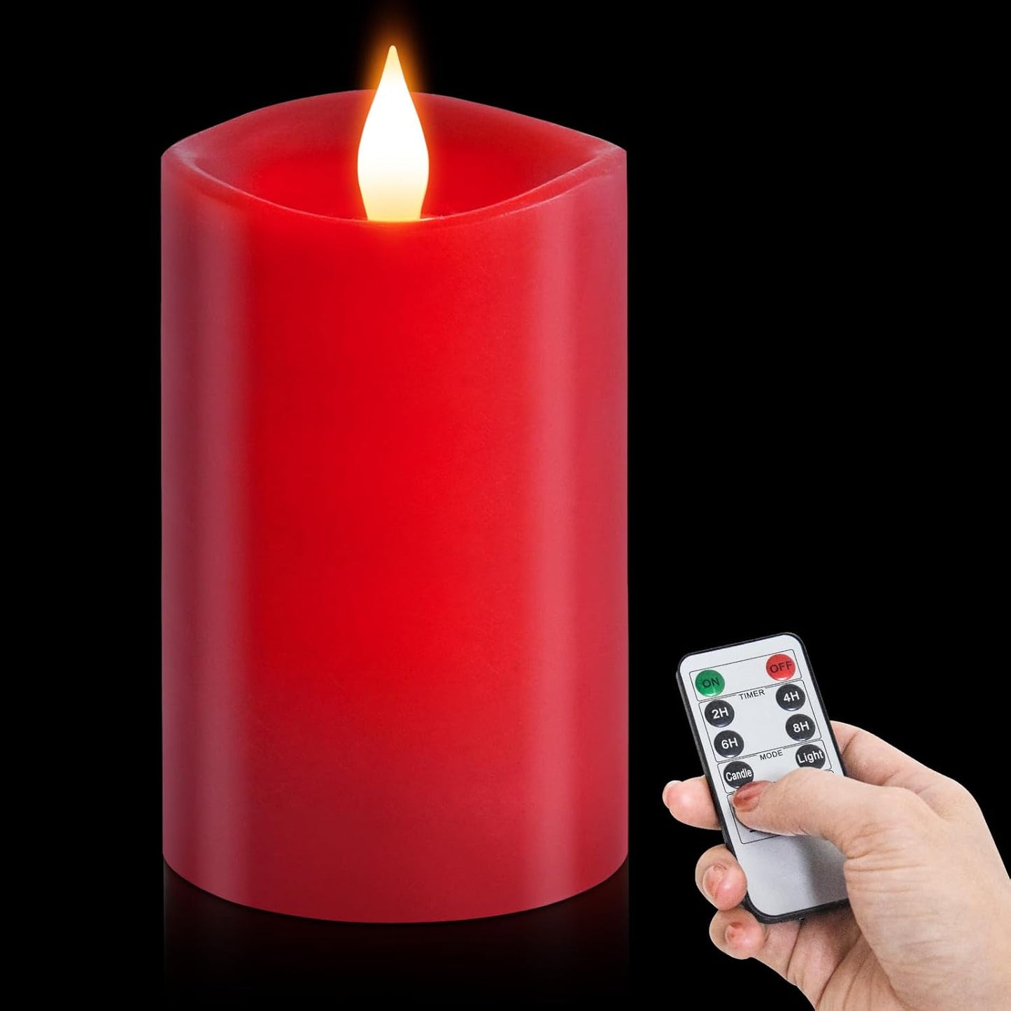 3x4 Flickering Flameless Candles Set of 3,Real Wax Pillar LED Candles,with Timer,4 inch Flameless Candles with Remote,for Party Wedding Holiday Home Decor,Ivory