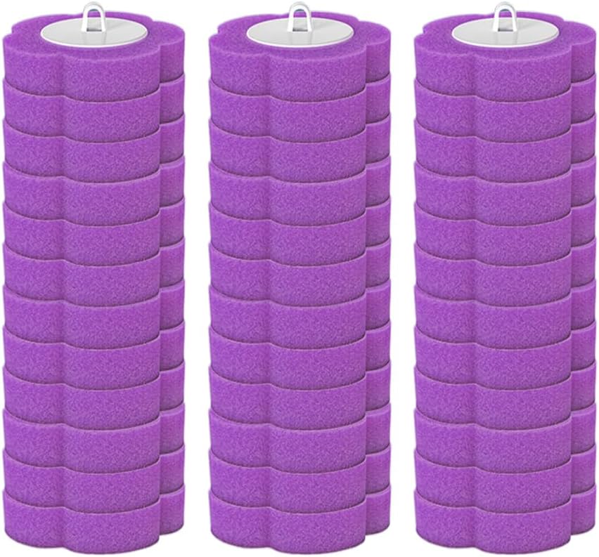 Disposable Toilet Cleaning System: Toilet Brush & Holder Kit with 18PCS Pre-Soaked Cleaner Wall-Mount Scrubbing Toilet Brush Bathroom Cleaning Kit (36-Pack Lavender Brush Head)