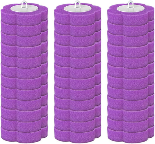 Disposable Toilet Cleaning System: Toilet Brush & Holder Kit with 18PCS Pre-Soaked Cleaner Wall-Mount Scrubbing Toilet Brush Bathroom Cleaning Kit (36-Pack Lavender Brush Head)