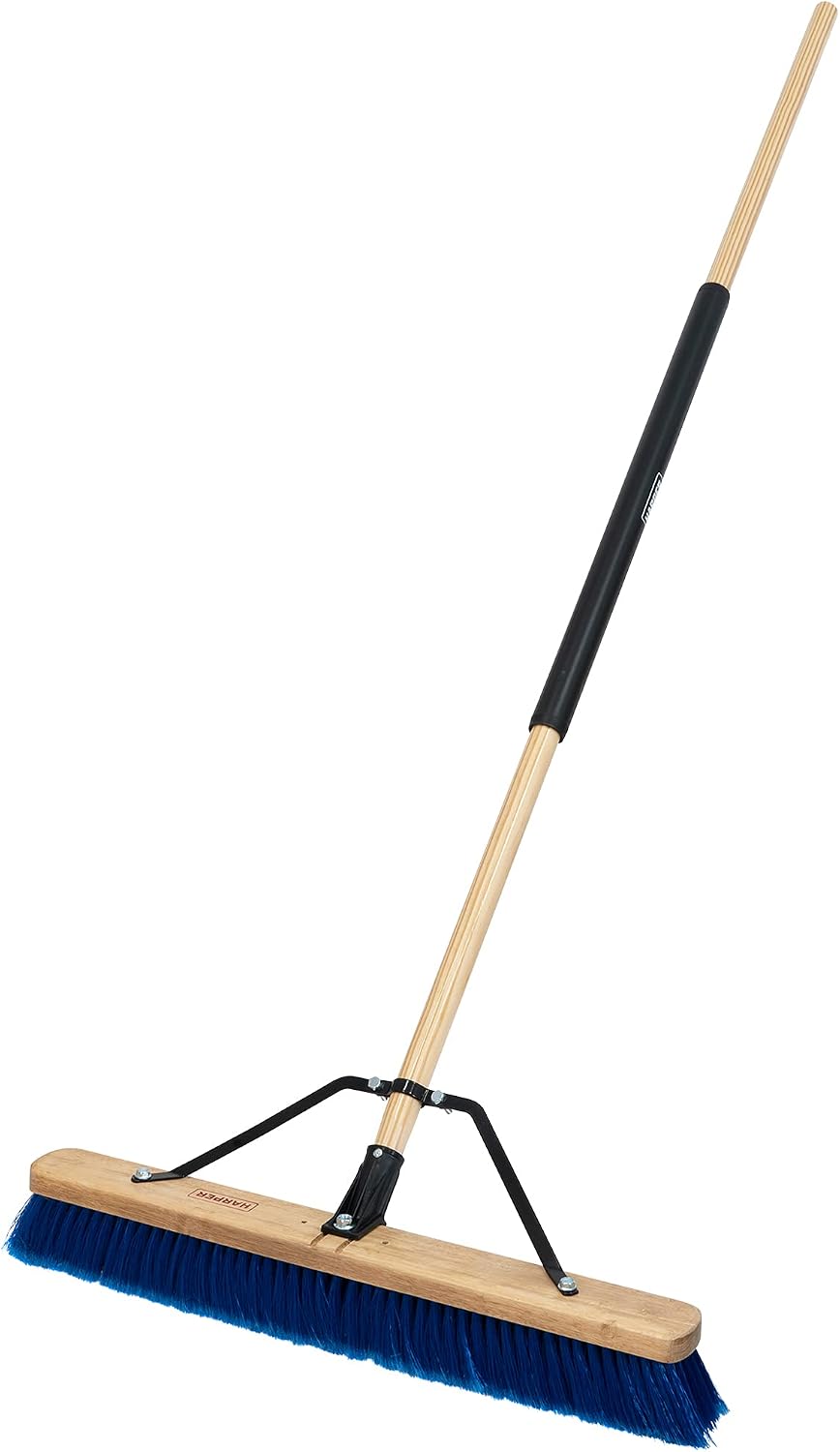 Harper 20201044 24 in. Indoor/Outdoor Dry All-Purpose Push Broom with Dual Bristles, for Dust, Gravel, Debris