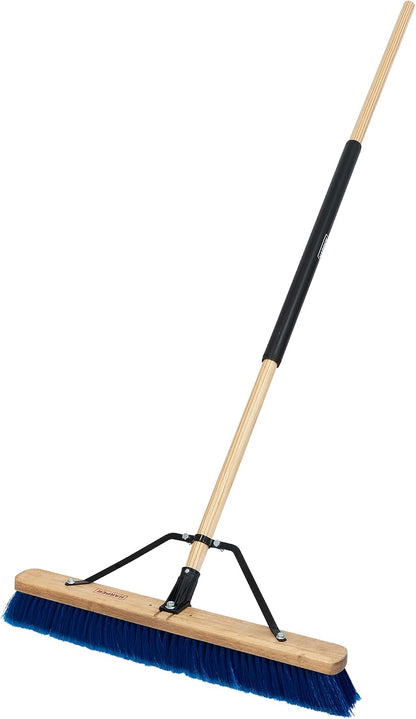 Harper 20201044 24 in. Indoor/Outdoor Dry All-Purpose Push Broom with Dual Bristles, for Dust, Gravel, Debris