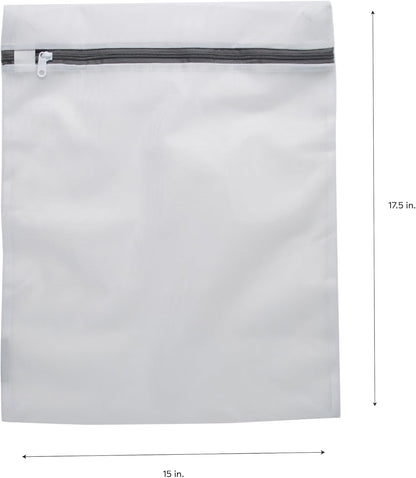 Laundry 360 Large Mesh Wash Bag | Laundry | Washing Machine | Zipper Closure | Prevents Pulling and Tearing | Clothes | Garments | Delicates | Socks | White