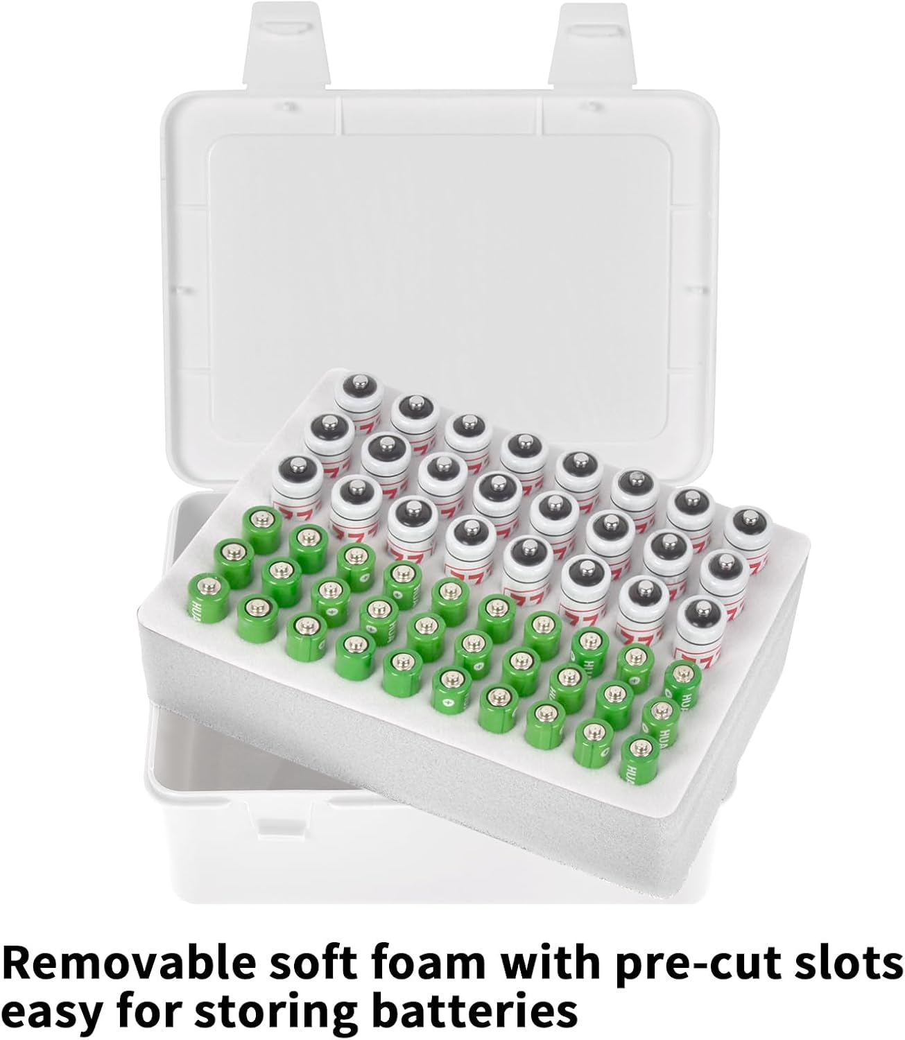 FULLCASE Battery Organizer Storage Case with Tester,Holds 18 AA & 18 AAA Batteries
