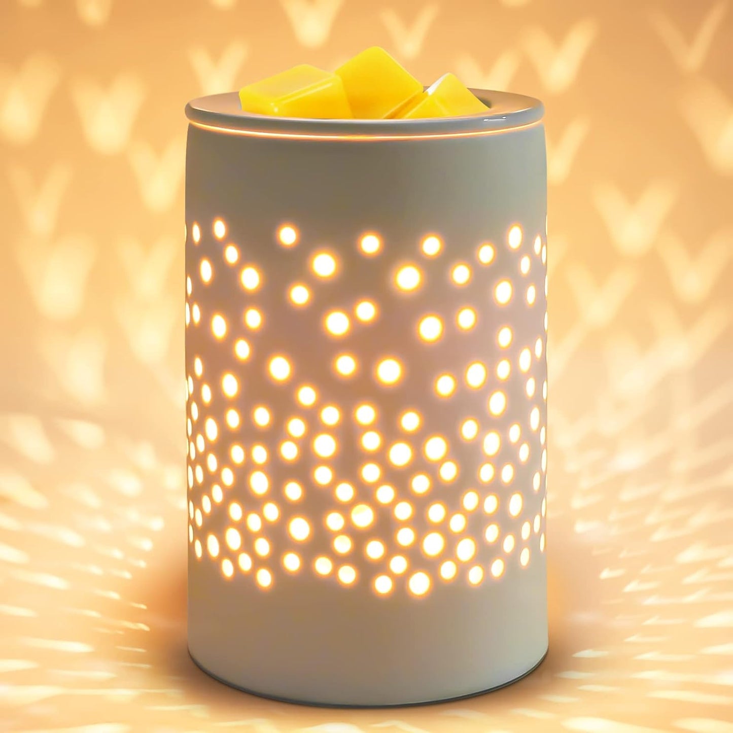 Bobolyn Wax Melt Warmer with Timer Ceramic Electric Candle Warmer Lamp with Timer and Dimmer for Scented Melts Wax Burner Fragrance Wax Melter for Home Office Bedroom Decor Gift for Mom Women