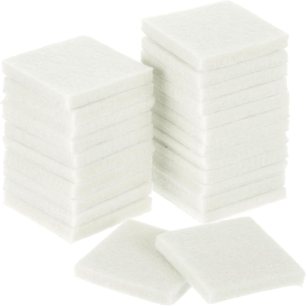 uxcell Furniture Pads, 24Pcs 1.5" - Square Self Adhesive Felt Furniture Pads, Floor Protectors for Furniture Feet Chairs Legs Hardwood Floors (Black)