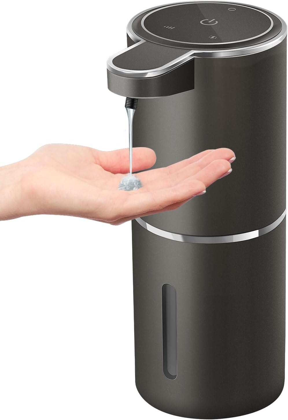 Automatic Foaming Soap Dispenser,4-Level Adjustable Foam, Wall Mount,USB Rechargeable,12.8oz/ 380ml,Touchless Hand & Dish Soap Dispenser for Bathroom, Kitchen,Hotel, Restaurant
