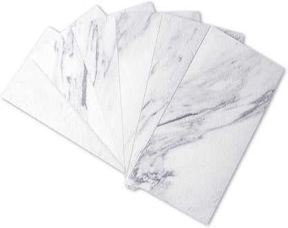 Art3d 102-Piece Peel and Stick Wall Tile for Kitchen Backsplash, Bathroom, Fireplace, 3in. × 6in. Stick on Subway Tile, Glossy White