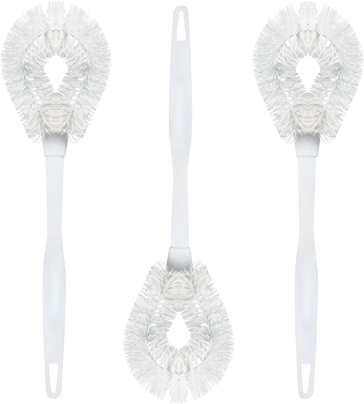 LOLA Toilet Bowl Brush w/Curved Head, Coated Wire, Durable Poly Bristles, Reaches Under Toilet Bowl Rim, 1 Pack