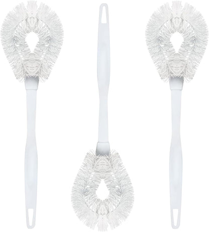 LOLA Toilet Bowl Brush w/Curved Head, Coated Wire, Durable Poly Bristles, Reaches Under Toilet Bowl Rim, 1 Pack