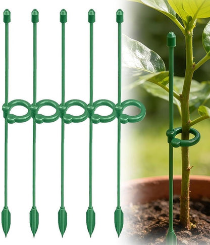 Adjustable Plant Support Stakes with Clips for Tomato and Flower | Garden Plant Support Sticks 10.6/14.6in, Monstera Plant Support, Plant Holder for Indoor Outdoor Plants Vegetable