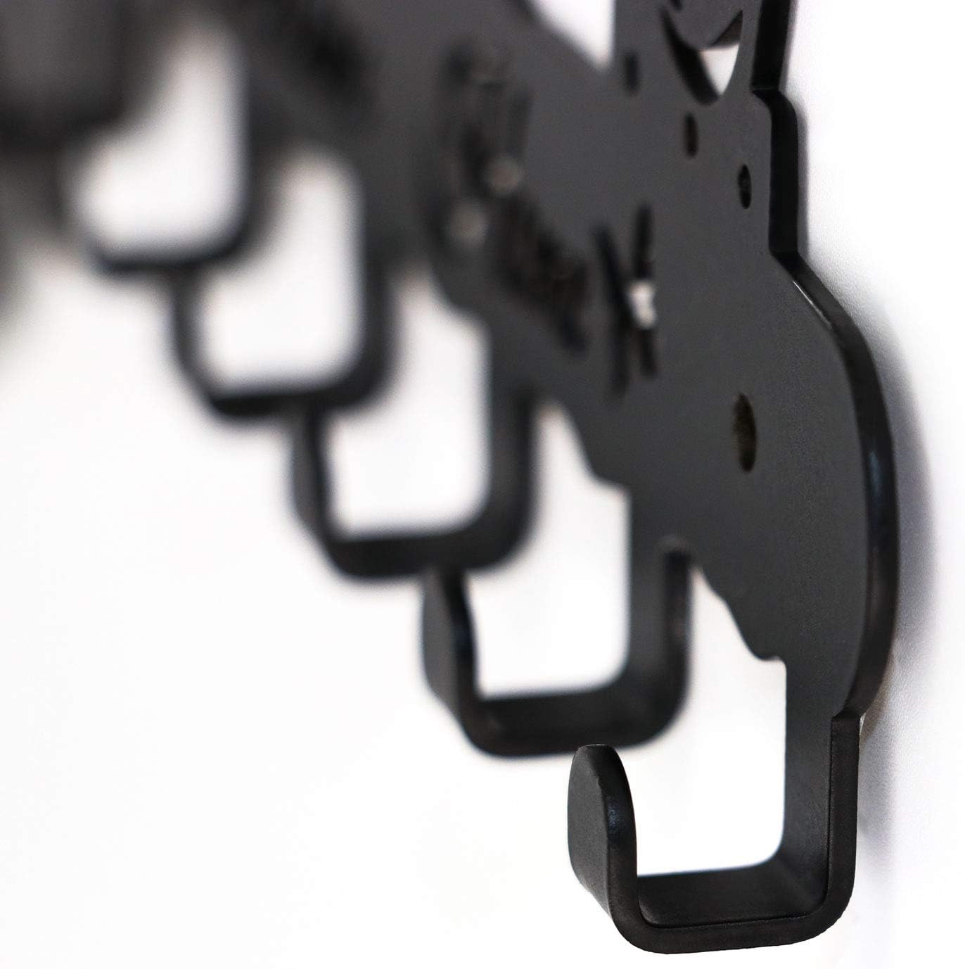 Deveosa Key Hooks Holder for Wall Decorative - Small Black Entryway Welcome Home Sign Key Hanging Hangers Wall Mounted Racks