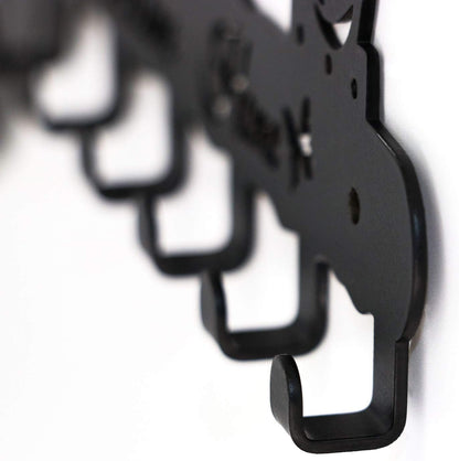 Deveosa Key Hooks Holder for Wall Decorative - Small Black Entryway Welcome Home Sign Key Hanging Hangers Wall Mounted Racks