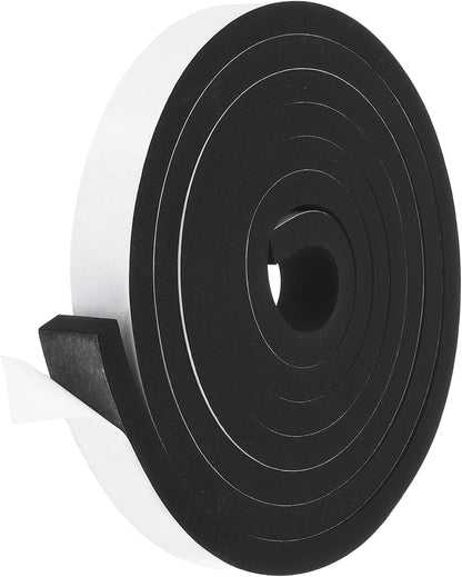PATIKIL Weather Stripping Door Seal Strip, 3/8 Inch x 1/4 Inch x 32 Ft Self Adhesive Soundproof High Density Foam Tape Insulation for Door Window Air Conditioning, White - Colors A