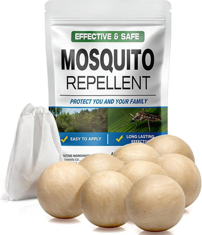 Mosquito Repellent Outdoor Patio, Mosquito Repellent Balls, Mosquitoes Deterrent for Yard, Keep Mosquito Away for Garage/Porch/Camping, Mosquito Control Indoor, Covers up to 120 sq ft-8P