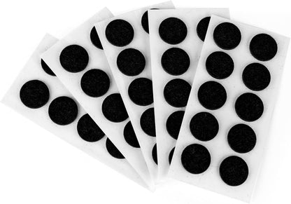 Furndiy Felt Furniture Pads for Hardwood Floors, Self-Adhesive Felt Pad for Chairs & Seat Legs, Easy Slide, Anti Scratch, Noise Stopper, Bumper & Buffer, Floor Protection - Based in USA - 0.8'' Black