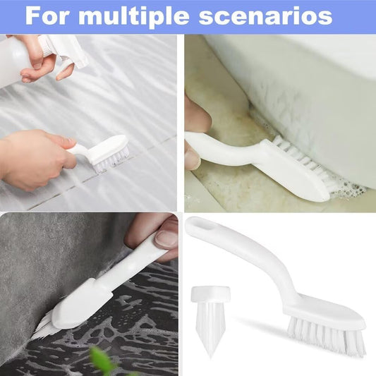 Grout Tile Brush, Under Rim Toilet Brush, Crevice Cleaning Brush Gap Cleaner Tool for Bathroom/Shower/Kitchen/Window Groove Corner Rim Cleaning