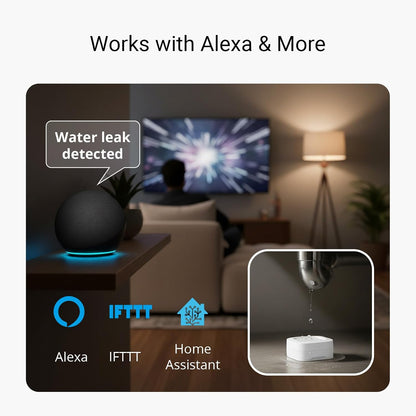 YoLink Water Leak Starter Kit: Hub + 4 Leak Sensor 1 (Silent), LoRa Long-Range, App/SMS/Email Alerts, D2D Offline Triggers, 2 AAA Up to 5-Year Battery, Compatible with Alexa/IFTTT/Home Assistant