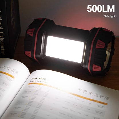 Led Camping Lantern Rechargeable, Camping Flashlight 1500LM, 8 Light Modes, Camping Lights 4800 Capacity, Portable Bright Flash Light for Emergencies, Power Outages, Hurricane, Hiking (Blue 1PACK).