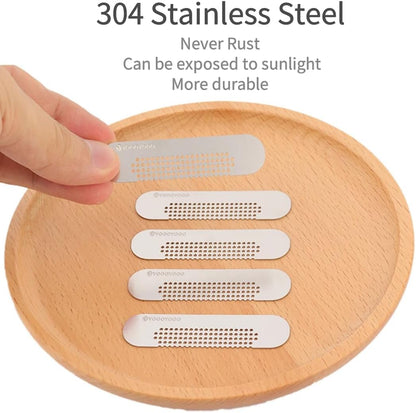 25PCS 304 Stainless Steel More Durable Window Weep Hole Screen Patch Drain Quickly PET Self Adhesive More Sticky & Waterproof (2.36in*0.59in(6cm*1.5cm))