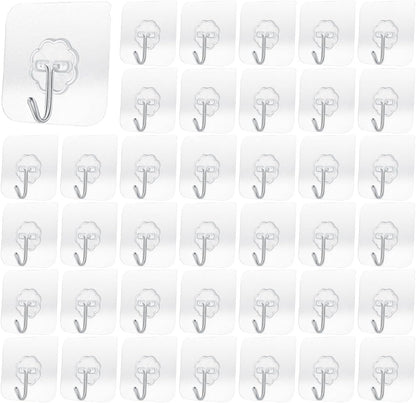 8 Pack Large Adhesive Hooks 22Ib(Max),Waterproof and Rustproof Wall Hooks for Hanging Heavy Duty,Stainless Steel Towel and Coats Hooks to use Inside Kitchen Bathroom Home and Office