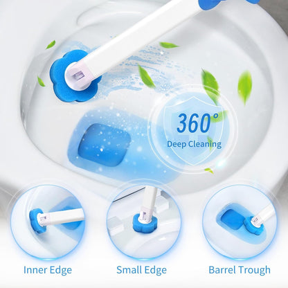 Disposable Toilet Brush with Holder, Disposable Toilet Cleaning System with 36 Refills, Toilet Wand Kit for Bathroom Toilet Cleaning (Disposable Toilet Brush)