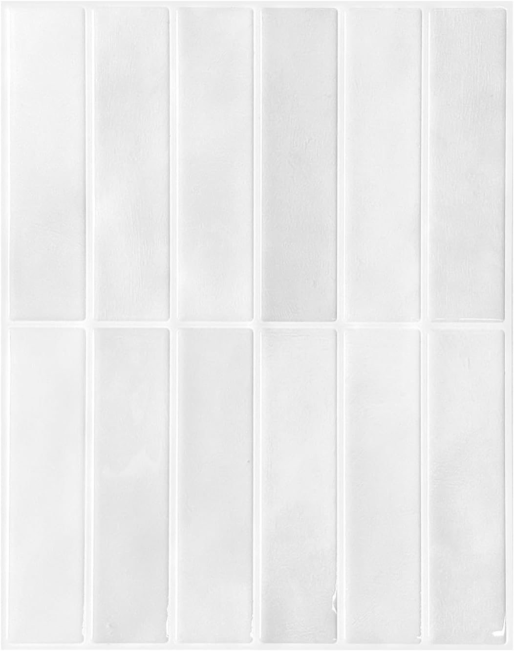 Peel and Stick Backsplash Tiles – Easy DIY Self-Adhesive Subway Wall Tiles, 10 Pack for Kitchen & Bathroom, 11.42'' x 9'' (White Grey)