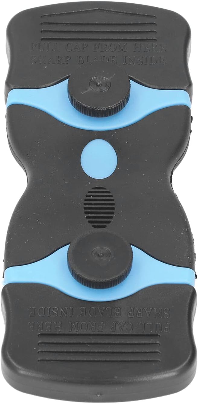 Oumefar Plastic Blades, 2 in 1 Scraper Tool ABS Blade Scrapers Stainless Steel Blades for Removing Stubborn Grease and Burnt Spills on Glass Stoves, Ovens Grills(Black+Blue)