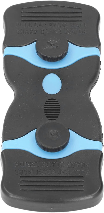 Oumefar Plastic Blades, 2 in 1 Scraper Tool ABS Blade Scrapers Stainless Steel Blades for Removing Stubborn Grease and Burnt Spills on Glass Stoves, Ovens Grills(Black+Blue)