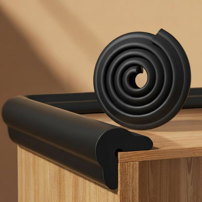 Edge Protector for Baby, Desk Edge Cushion, Black, 6.56ft | Waterproof Foam Cushion with Adhesive Tape, Soft Furniture Edge Bumper Guards, Baby Proofing Corners and Edges
