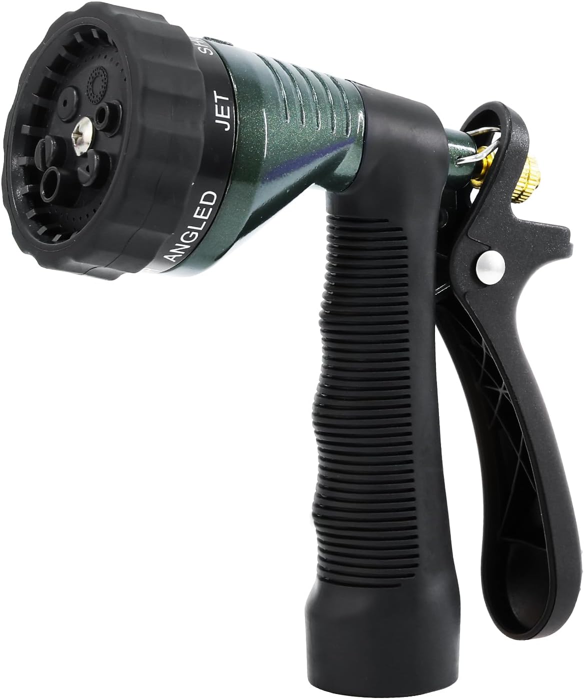 RESTMO Garden Hose Spray Nozzle, Water Hose Nozzle Heavy Duty, High Pressure Hand Sprayer with 6 Adjustable Watering Patterns, Slip Resistant for Watering Plants, Car Washing & Pet Showering, Purple