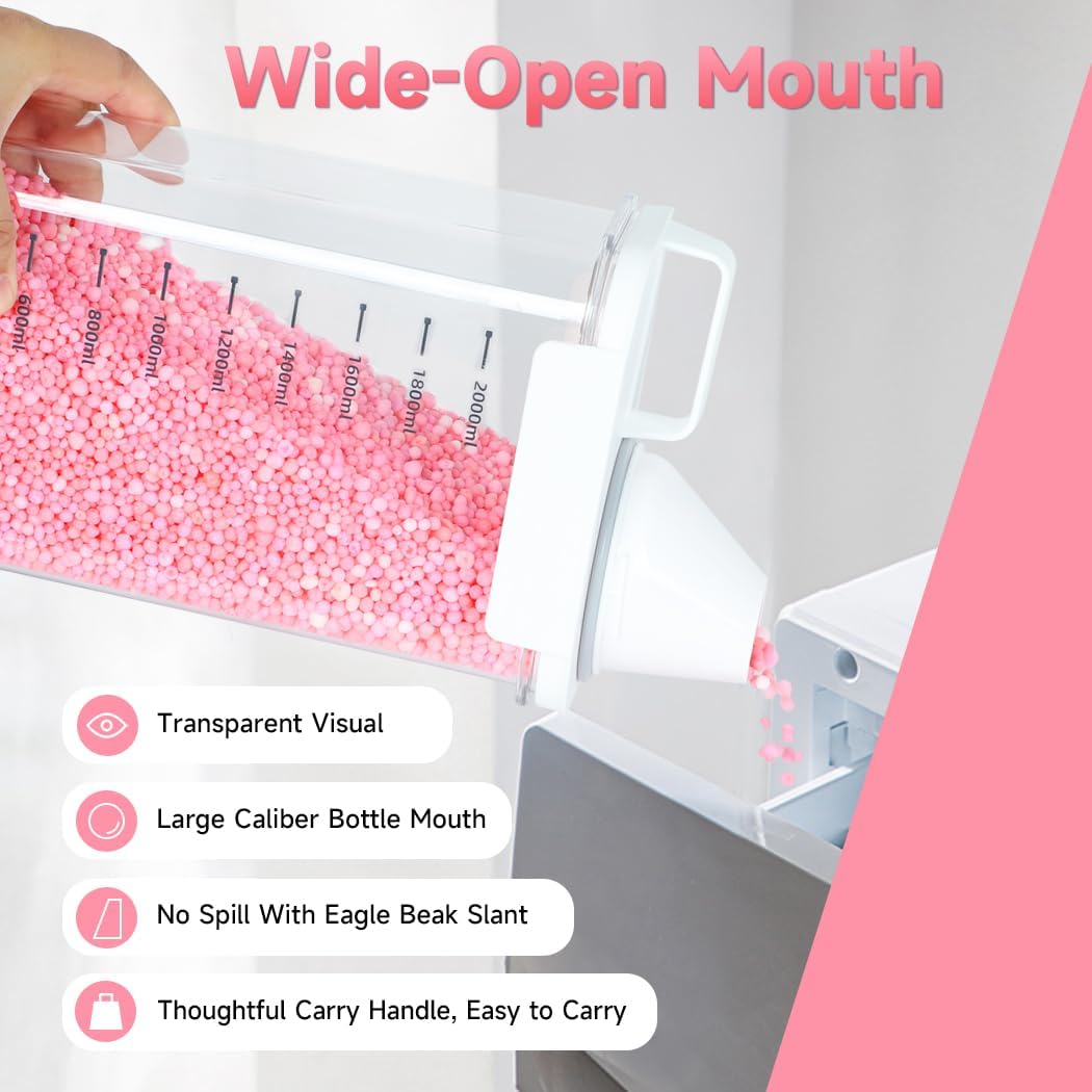 Tokokimo Laundry Detergent Dispenser - Powder Container & Scent Booster Beads Dispenser for Laundry Room Organization