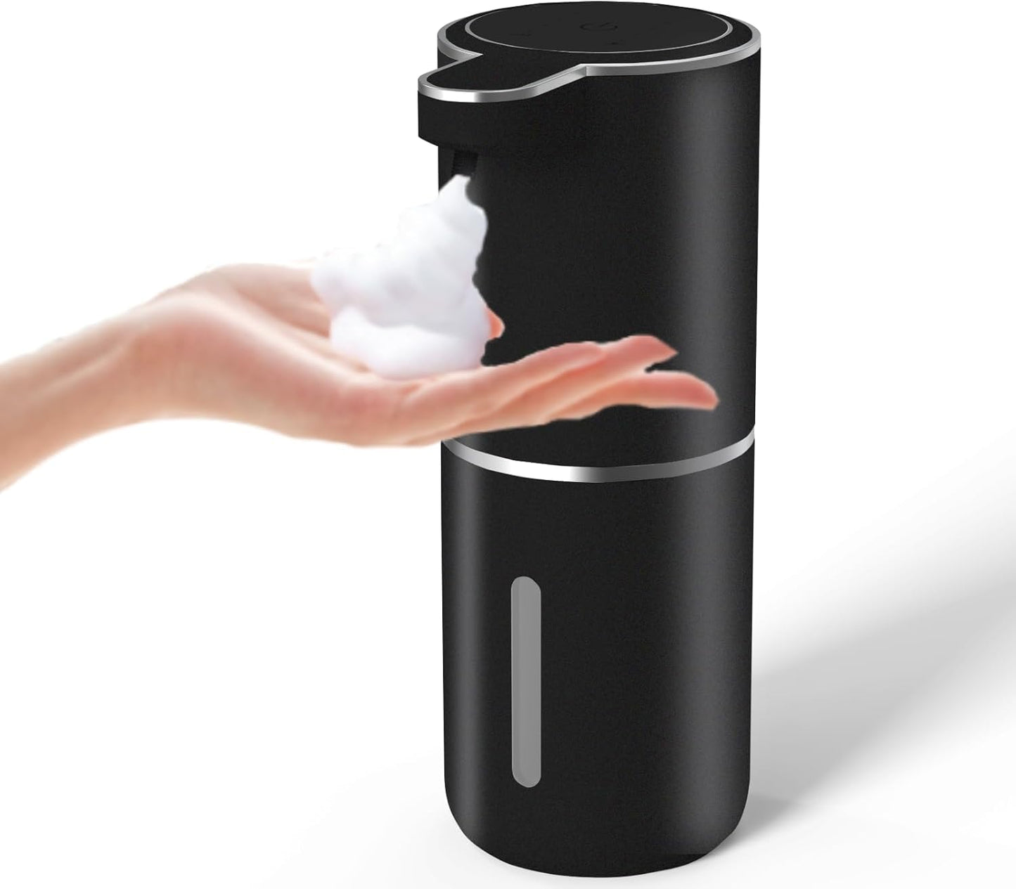 Automatic Soap Dispenser – Touchless Foaming Soap Dispenser 400ml USB Rechargeable Dispenser Electric Wall Mounted 4levels Adjustable Foam Soap Dispenser Pump for Bathroom Kitchen(Silver)
