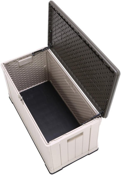 LIFETIME 60012 Extra Large Deck Box, 130 Gallon, Desert Sand/Brown