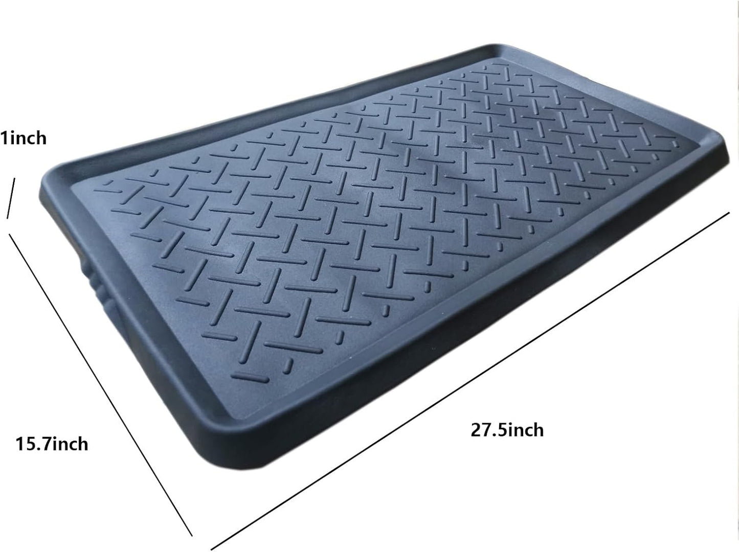 Rubber Boot Tray for Entryway,Boot Mat,Shoe Tray,Shoe Mat for Indoor and Outdoor Use (Soft Silicone Rubber, 29.5X14.9 inch)