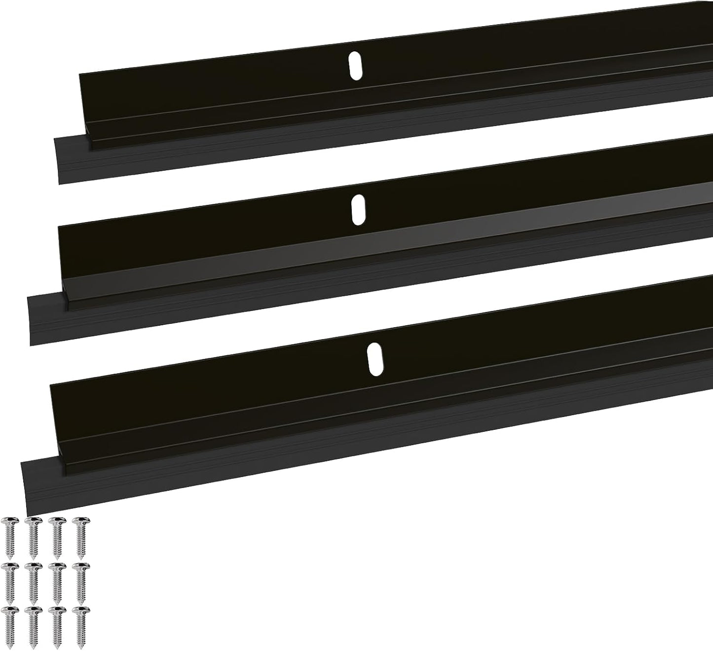AMZNOVA Door Sweep, Door Threshold Sweeper for Interior & Exterior Bottom, Sweep Stripping Aluminum and Vinyl, Dust Bug Storm Weatherproof Aluminum Vinyl, 36in, Brown, 2Pack