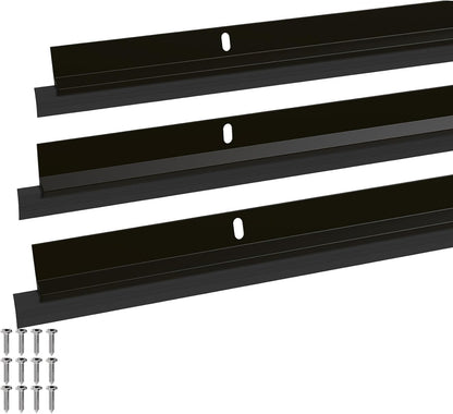 AMZNOVA Door Sweep, Door Threshold Sweeper for Interior & Exterior Bottom, Sweep Stripping Aluminum and Vinyl, Dust Bug Storm Weatherproof Aluminum Vinyl, 36in, Brown, 2Pack