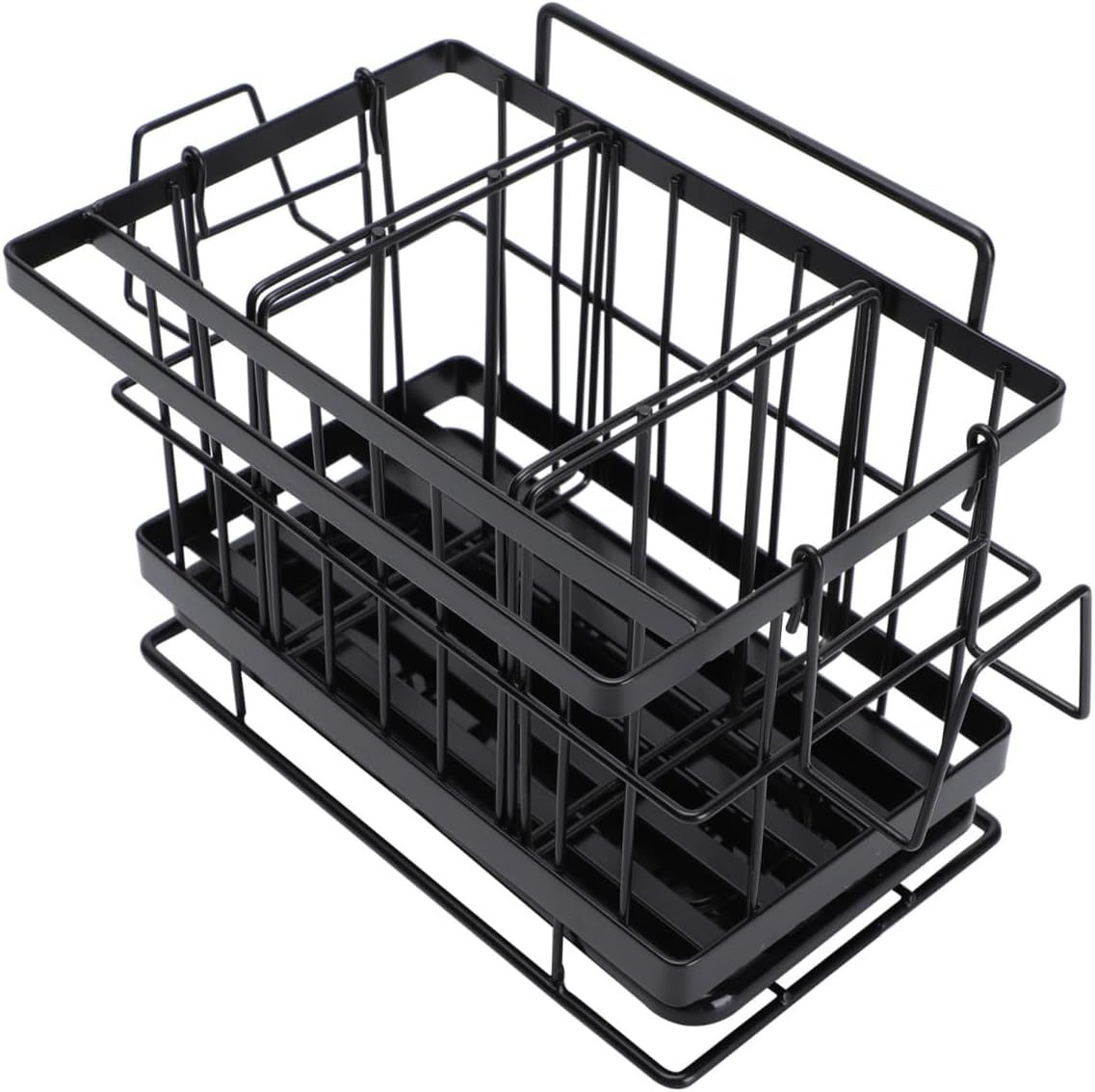 Happyyami 1pc Stainless Steel Adjustable Sponge Shelf Wall-Mounted Dish Cloth Rack Ventilated Design for Kitchen Storage for Drying Rags and Cleaning Utensils