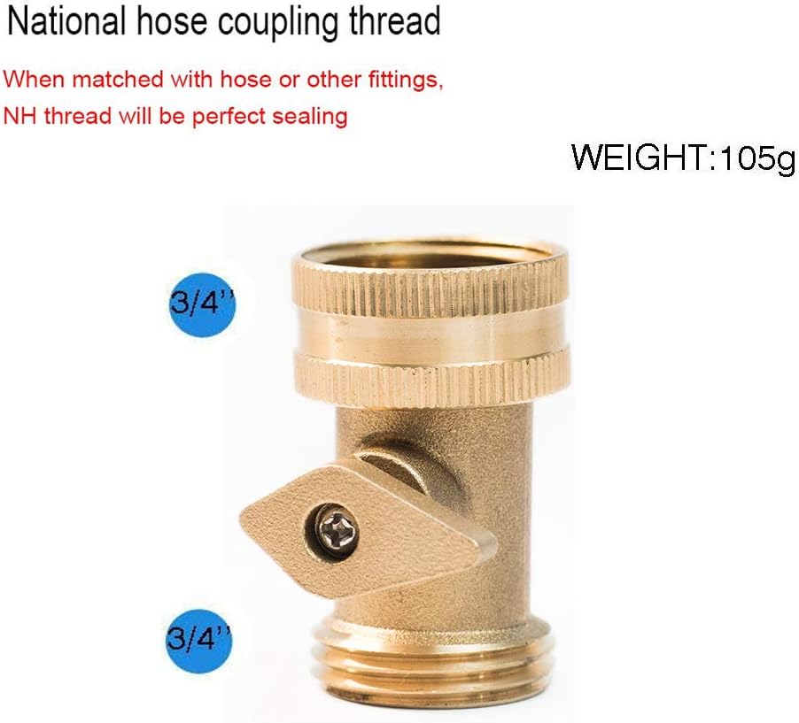 HQMPC Heavy Duty Brass Shut Off Valve Big Flow,Garden Hose Shut Off Valve For Garden Lawn Irrigatiion Garden Hose Connector Big Handle Easy Turn On Off (2PCS) +4 Extra Pressure Washers