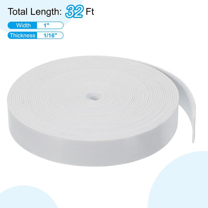 PATIKIL Weather Stripping Door Seal Strip, 3/8 Inch x 1/4 Inch x 32 Ft Self Adhesive Soundproof High Density Foam Tape Insulation for Door Window Air Conditioning, White - Colors B