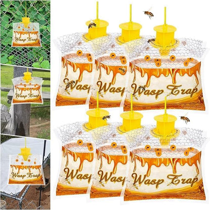 4 Pack Disposable Wasp Traps Outdoor Hanging Yellow Jacket Trap Hornet Trap Carpenter Bee Traps for Outside Wasp Catcher for Bug Flies Patio Garden