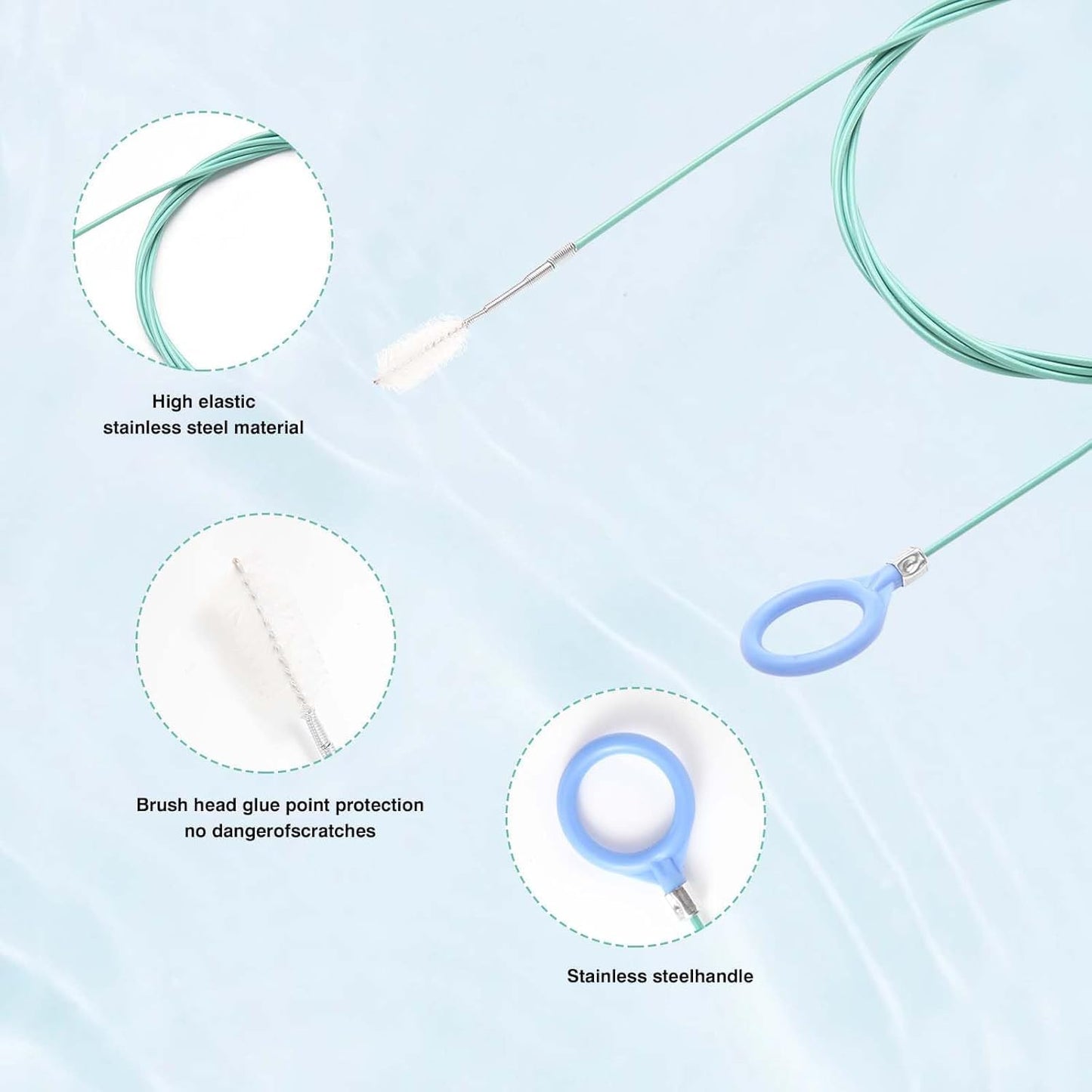 Car Sunroof Drain Cleaning Tool,78 Inch Extra Long Drain Cleaning Brush Flexible Drain Cleaning Tool for Car,Car Sunroof Drain Hole Cleaner for Drains, Sewers, Windshields