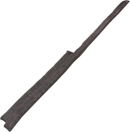 HOME DISTRICT Sliding Door Draft Stopper - Glass Door Draft Blocker, Patio Under Door Draft Stopper, Door Air Blocker Draft Dodger Approx. 71" Long - Black Faux Linen
