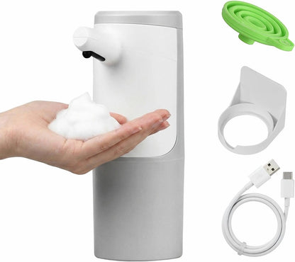 Foaming Soap Dispenser, Touchless & Rechargeable, Fingerprint-Resistant Matte Finish, Automatic Foam Soap Dispenser for Bathroom & Kitchen Countertop